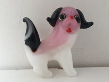 Figurine chien dog sujet animalier animal objet de vitrine pate verre 4,2 cm