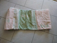 HOUSSE DE COUETTE COTON FLANELLE VERT ET ROSE- 140 * 180 LITERIE 90 - 120 - TBE