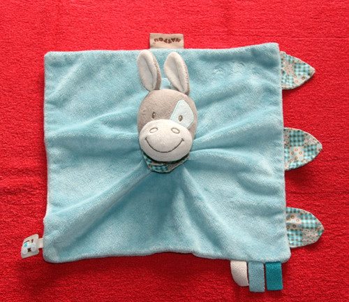 Nattou doudou ane plat - ane, bleu