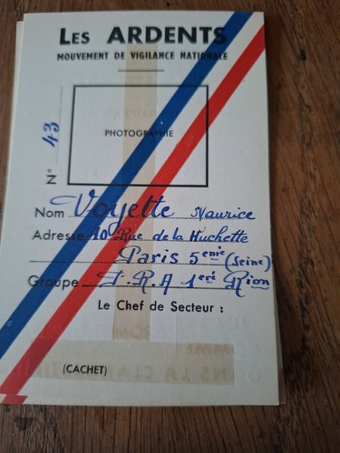 Rare carte identite ffi - ffi, reseau