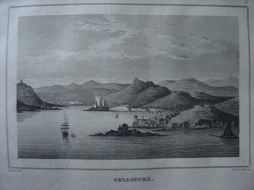 Gravure collioure vers 1840 - gravure,