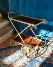 Desserte bar vintage Maison Baguès Grande roues Plateau chauffant électrique