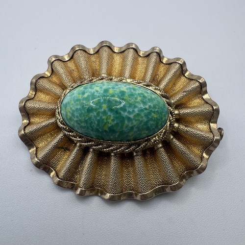 Broche ancienne métal doré - métal,