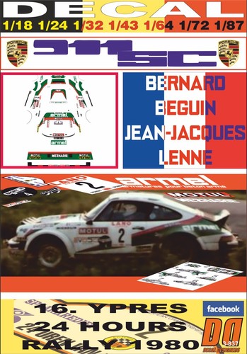 Decal porsche 911 - porsche, b.beguin