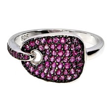 925 Bague en Argent Saphir