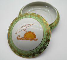 GRANDE BOITE A BIJOUX / BONBONNIÈRE COUCHER DE SOLEIL EN PORCELAINE DE LIMOGES