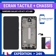 ECRAN + VITRE TACTILE SUR CHASSIS SAMSUNG GALAXY A70 A71 A72 A80