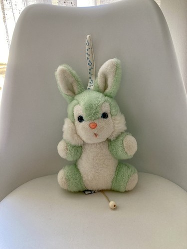 Peluche musicale lapin vert - peluche, et