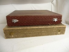 lot de 2 coffrets vides Pour ménagère  argenté