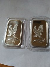 1 - 1 oz. Silvertowne .999 Fine Silver Bar - Silvertowne Eagle landing - Sealed