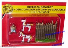 Le VILLAGE d'ASTERIX figurine OBELIX n° 27 chevaux du char Atlas PLASTOY figure