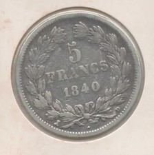 5 FRANCS LOUIS PHILIPPE  1840