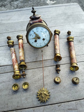 Lot mouvement de pendule et pièces détachée XIXe marbre bronze et laiton