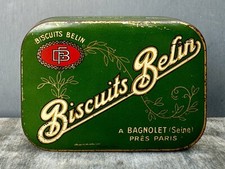 Boîte Biscuits Belin en tôle lithographiée / à Bagnolet