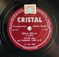 VAISSADE isola bella / galopade DISQUE 78 tours RPM CRISTAL 5252
