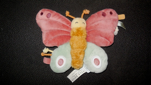 Doudou peluche plat papillon - plat,