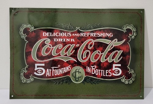Plaque metal publicitaire coca - publicitaire,