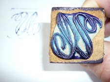 ancien tampon lettre U monogramme broderie Embroidery mercerie