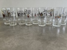 Lot de 9 verres publicitaires