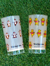 Lot 2 Verres TOKYO DISNEYLAND Disney Tic et Tac Winnie l' Ourson ! RARE !