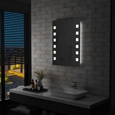 Miroir Mural à LED pour Salle de Bains 60x80 cm Lumière Eclairage vidaXL