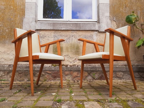 Paire fauteuils vintage - paire,
