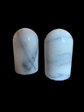 Lot 2 Salière Poivrière Marbre Pierre Ancien Vintage France 