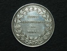 MEDAILLE ARGENT (abeille) ECOLE ACCOUCHEMENT DE PARIS PRIX BONNE CONDUITE 1868