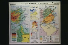 FA025 Carte scolaire vintage