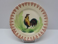 *BELLE ASSIETTE CERAMIQUE MOULIN DES LOUPS & HAMAGE décor central AU COQ XXe  D