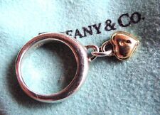 Tiffany & Co. 925 silver & 18k gold vintage 1994 heart lock ring. Size 3 RARE
