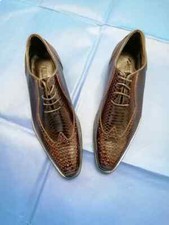 Chaussure Homme Cuir Marron Lacets Confortable Élégant 42