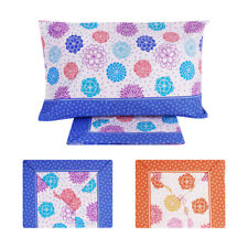 Set Draps Ensemble Lit Dessous Sur- Taies D'Oreiller Double Fantaisie Coloré