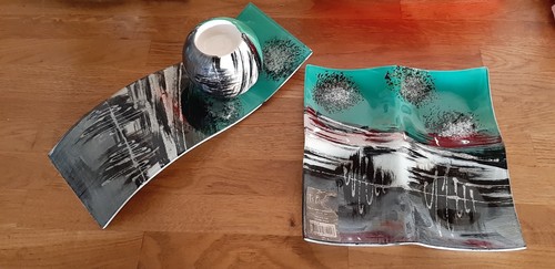 Ensemble plat bougeoir de - plat, +