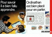 Publicité Advertising  1020  1988  jeu jouet Nathan  Ordinathan  (2 pages)