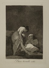 Francisco GOYA - Bien tirada està. c.1799. Gravure originale. LOS CAPRICHOS.