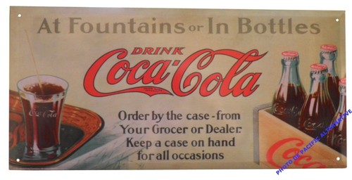Plaque coca cola - plaque, fer