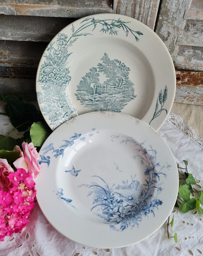 Anciennes assiettes creuses - 2,