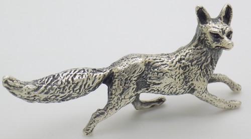 Renard chasse miniature - chasse, argent