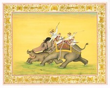 Indien Chasse Art Peinture