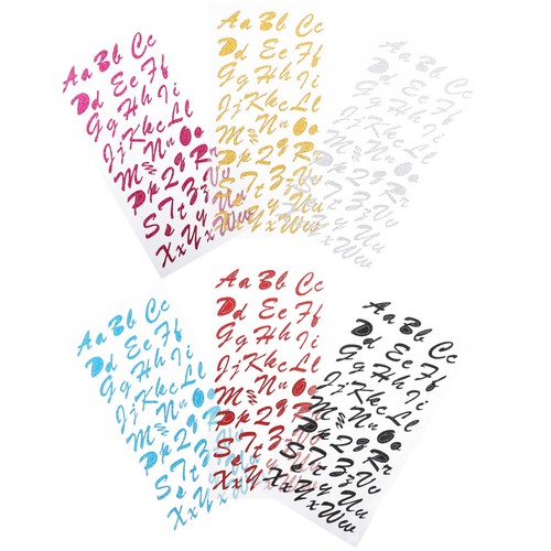 Sheets autocollants lettres - , 6