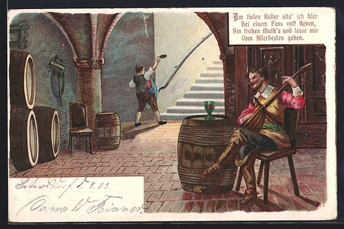 Lithographie joueur - , de