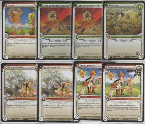 Lot cartes wakfu tcg dofus - x8,