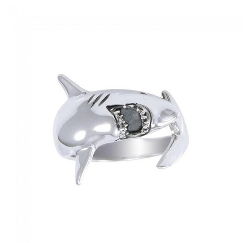 Grand requin blanc bague - requin,