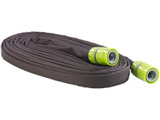 Tuyau d'arrosage poreux plat avec raccords et valve d'arrêt - 12 m - Royal Gard