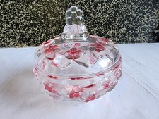 Bonbonnière en verre Fleurs