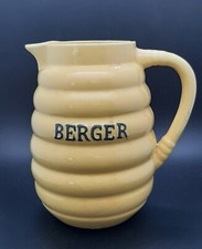 ancienne carafe pichet publicitaire berger bibendum 6 boudins jaune st clement