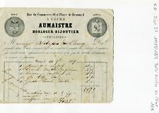 Dépt 37 - Tours 10 Rue du Commerce - Belle Entête d'un Horloger Bijoutier - 1859