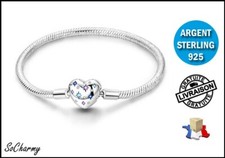 Bracelet Cœur Etoilé - Pour Charms PANDORA - Argent Sterling 925