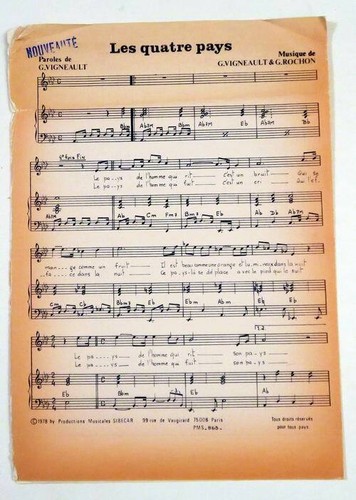 Partition vintage sheet music